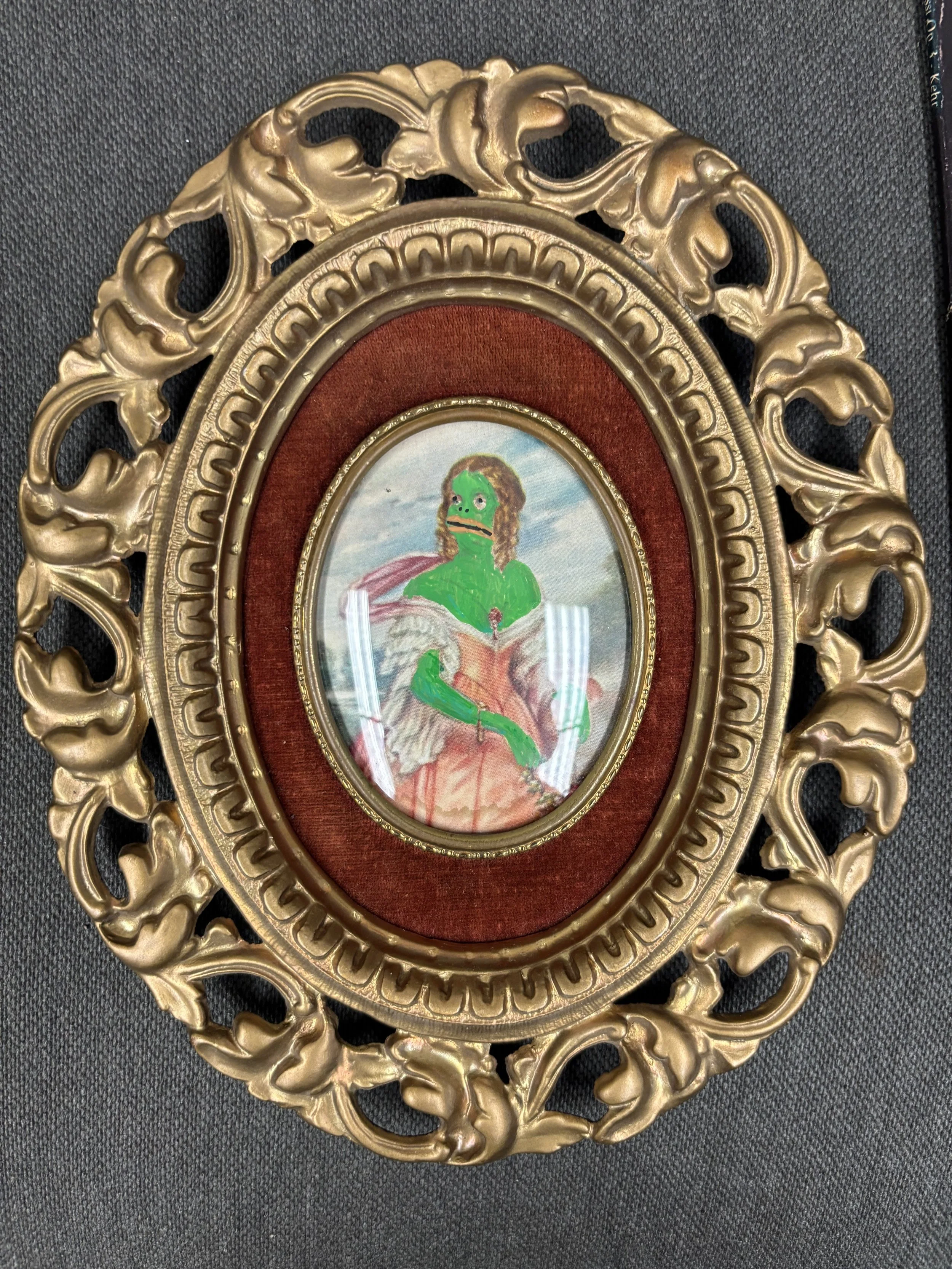   Marko Yamagata    The Honorable Charlotte Frogusta Flower,  One of 8 works made in August 2026. They fresh.  Acrylic markers on the framed prints   Description:  These works represent an exploration of the physical flexibility and evolutionary adap