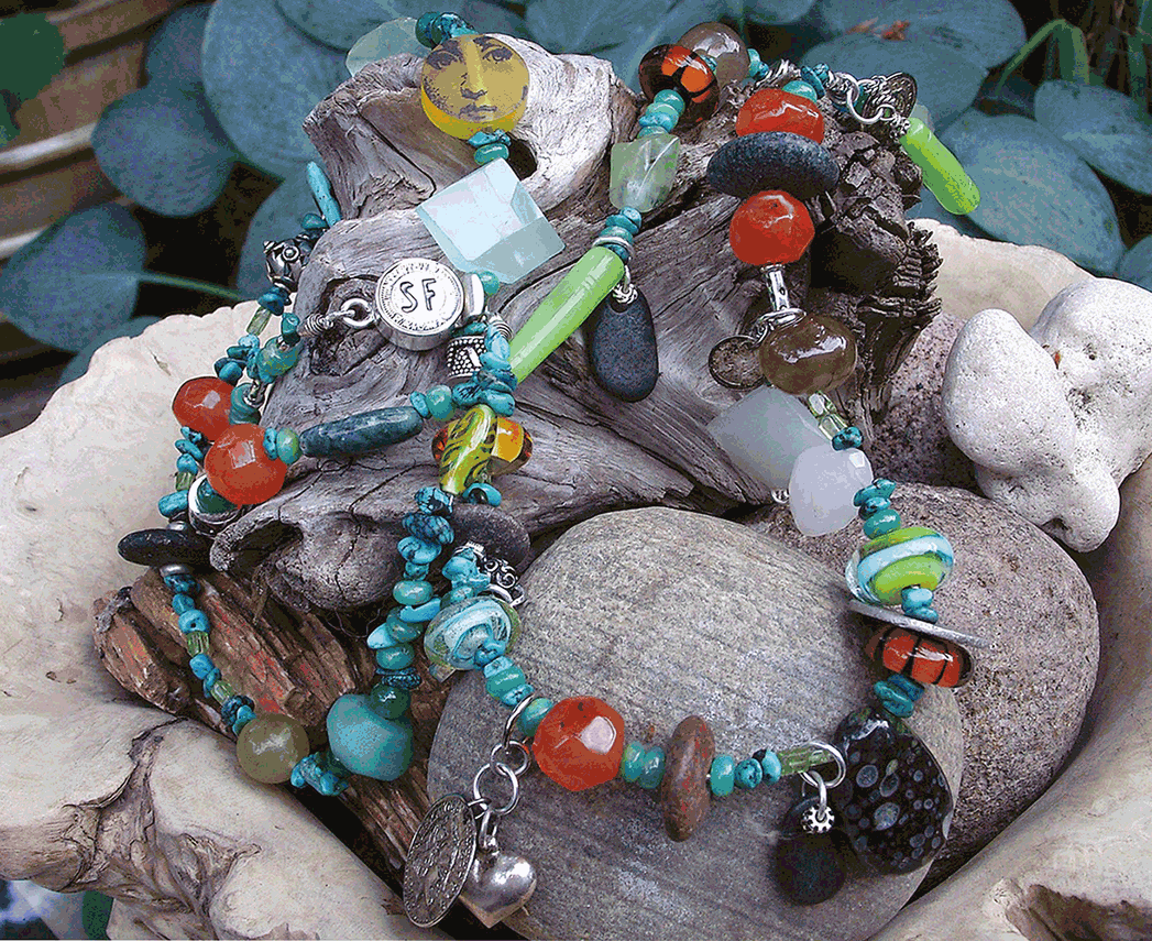 Collage Turquoise Necklace