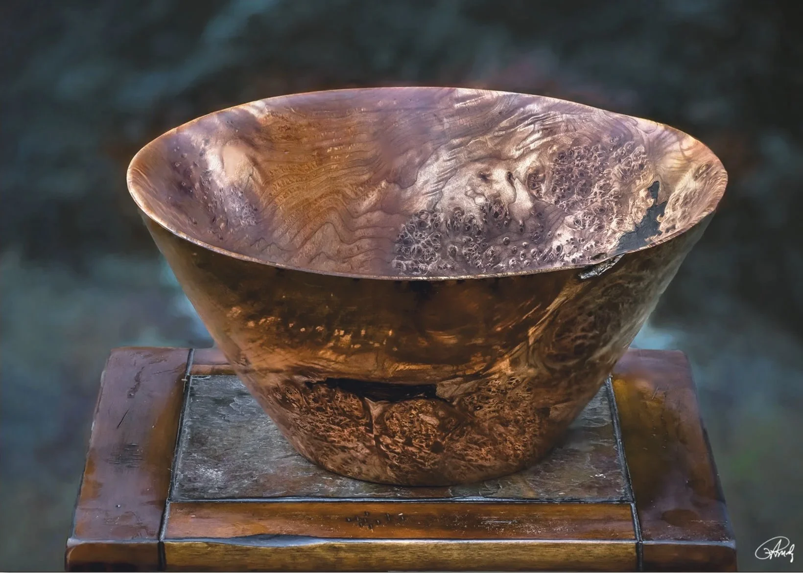 Maple Burl Salad Bowl