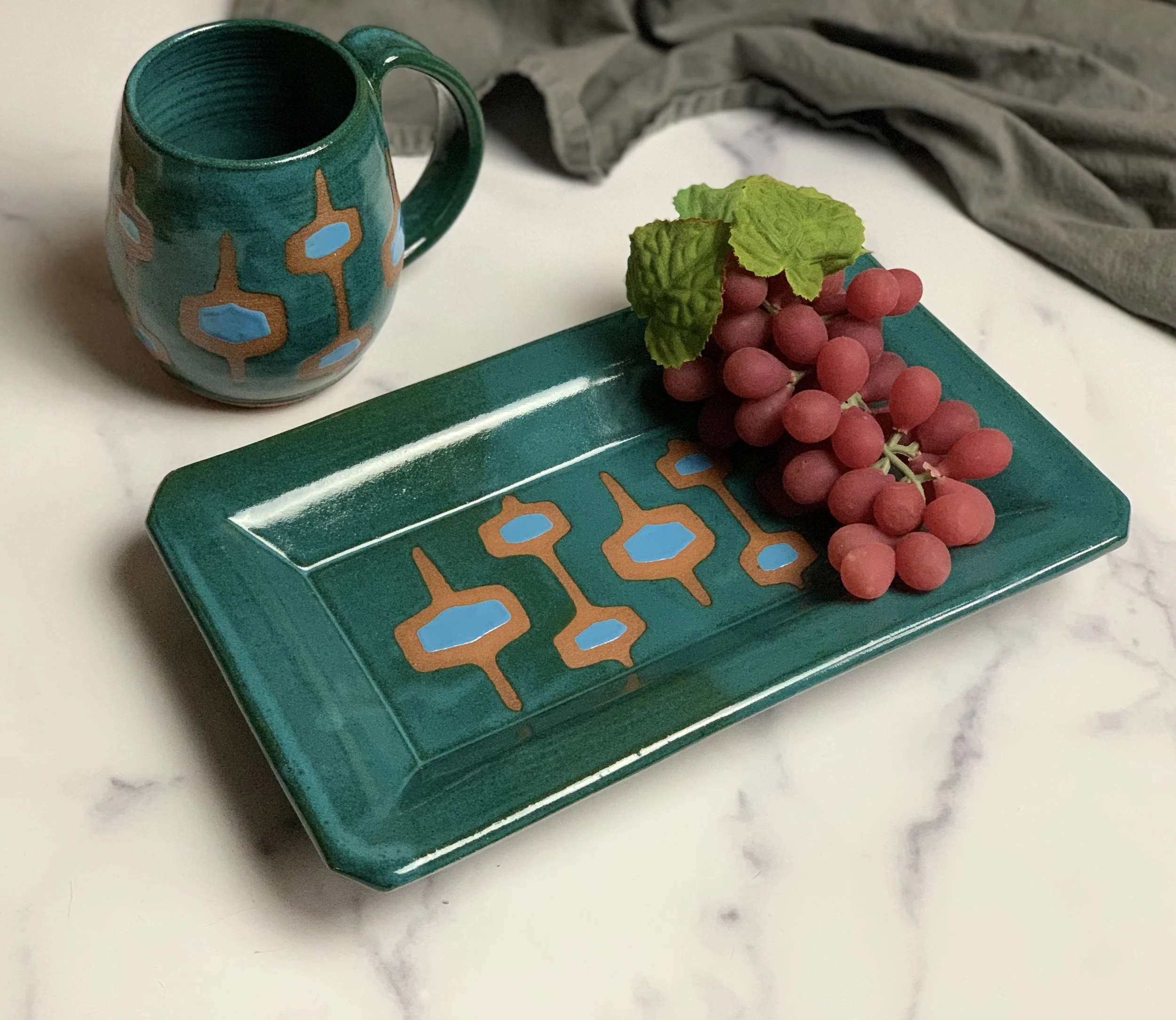 Mid Mod Mug and Tray