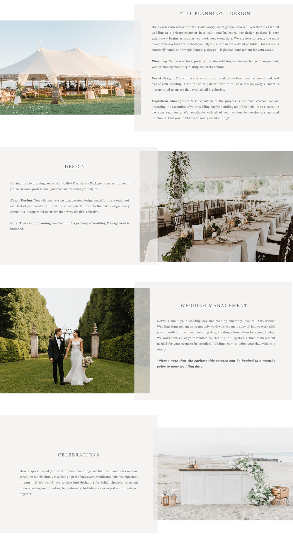 SERVICES — copper + chloe