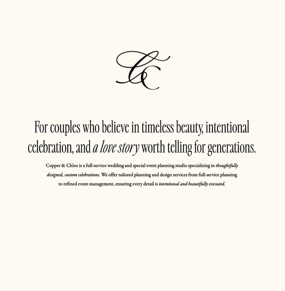 For those who didn&rsquo;t know, we are Copper &amp; Chloe! Based in NJ, available for destinations 🤍