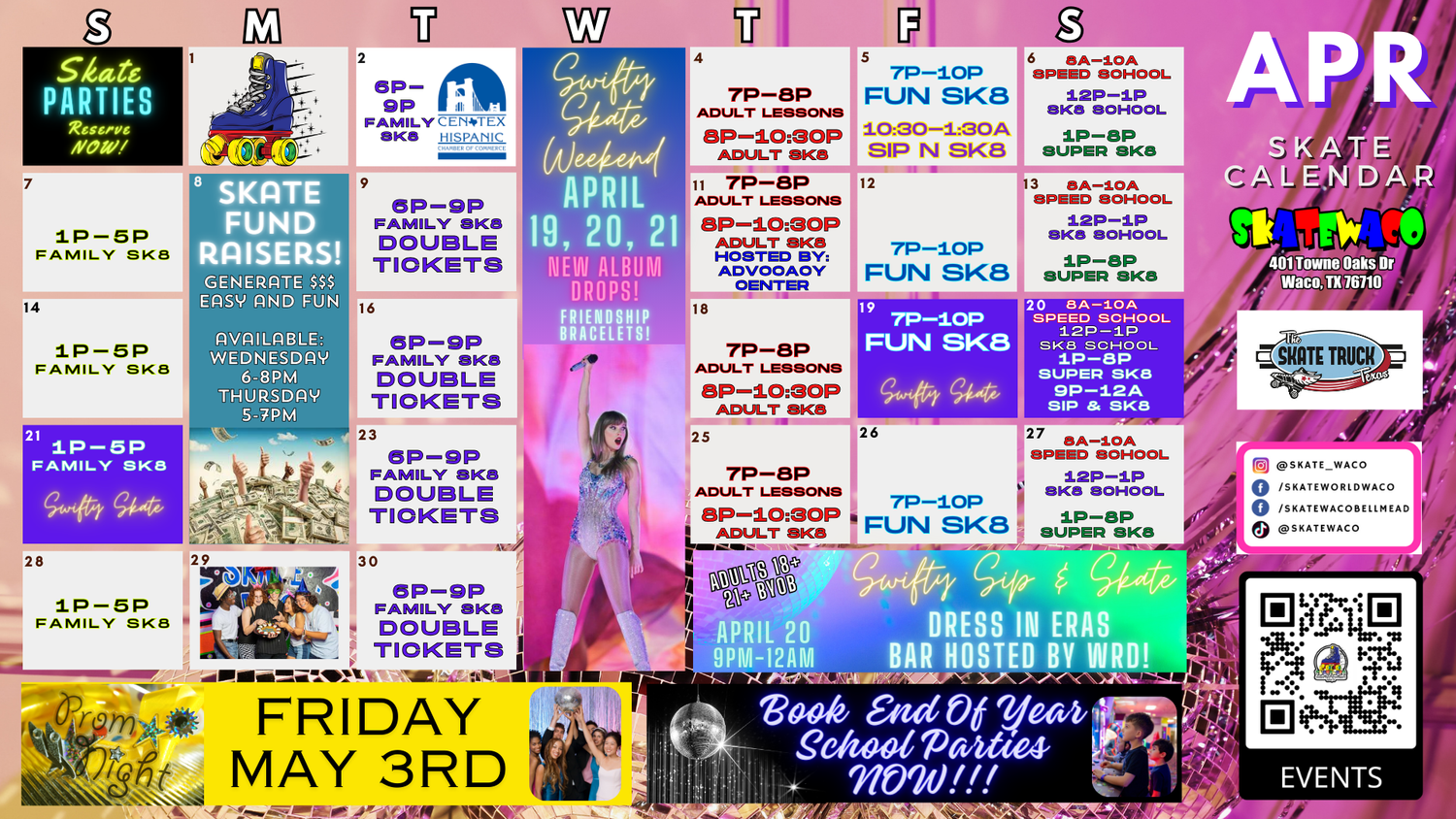 Event Calendar Skate Waco