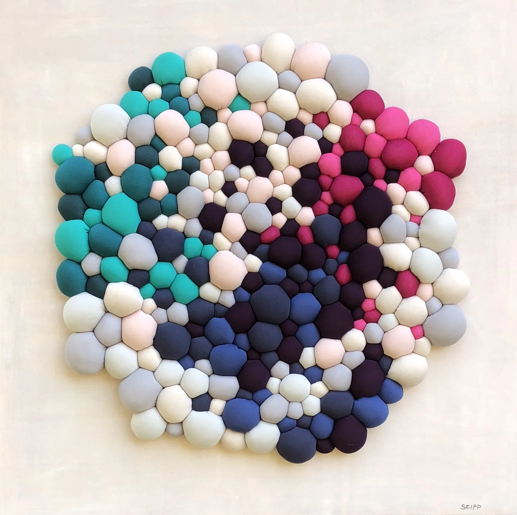 artwork, textile, balls, textile art, sculpture. modern design, modern interiors, contemporary design, contemporary art