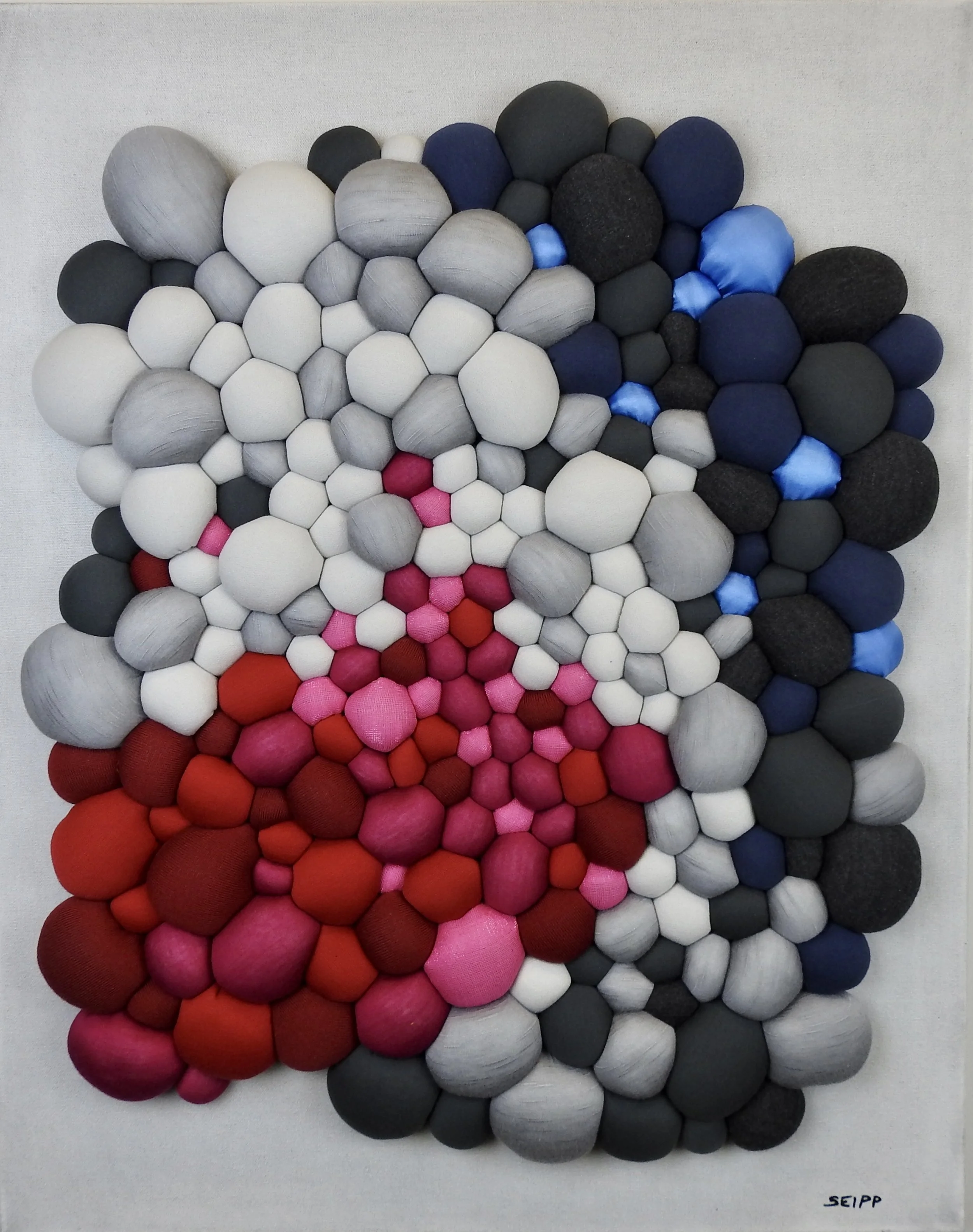 artwork, textile, balls, textile art, sculpture. modern design, modern interiors, contemporary design, contemporary art