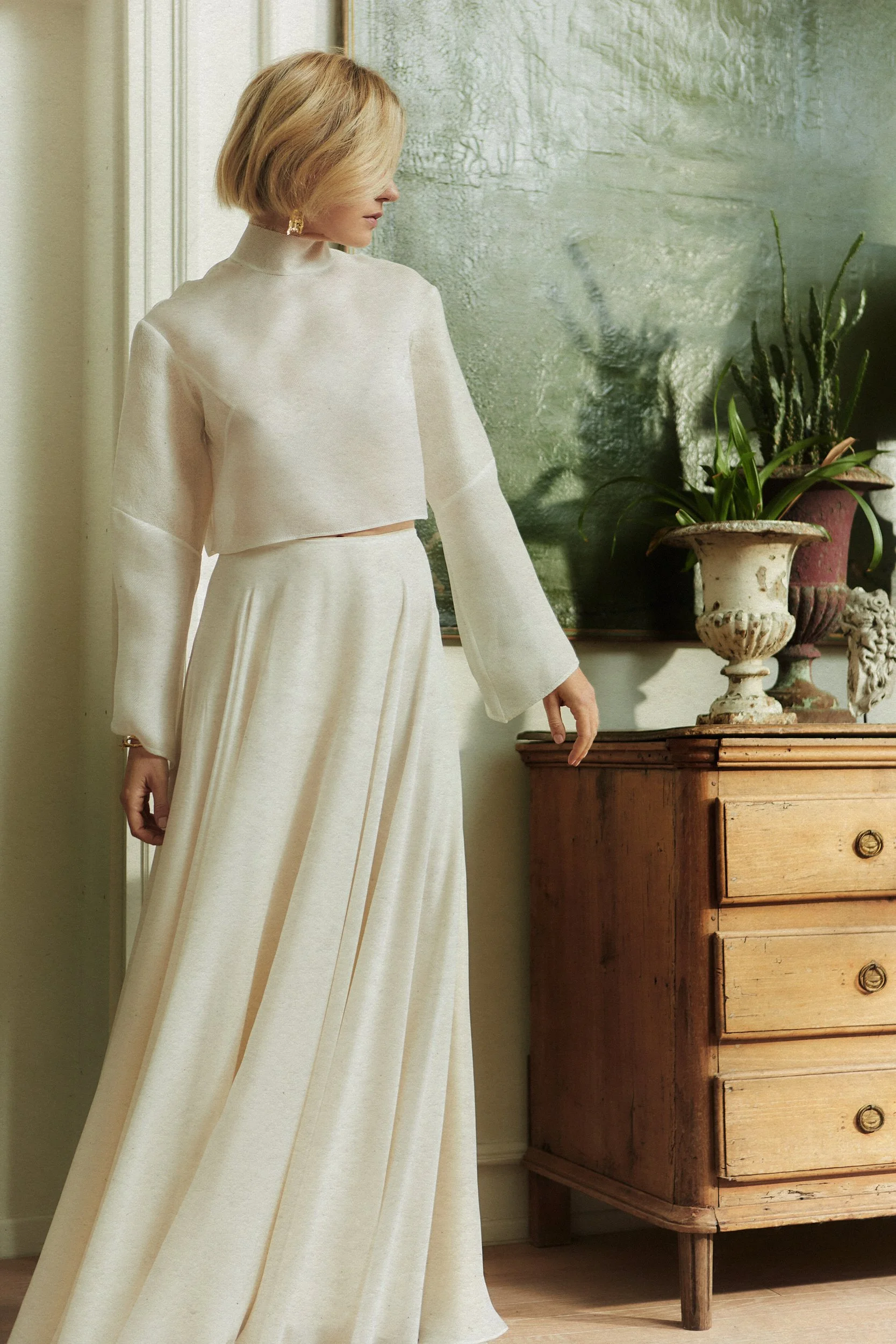 Mimi top and Helene bridal skirt