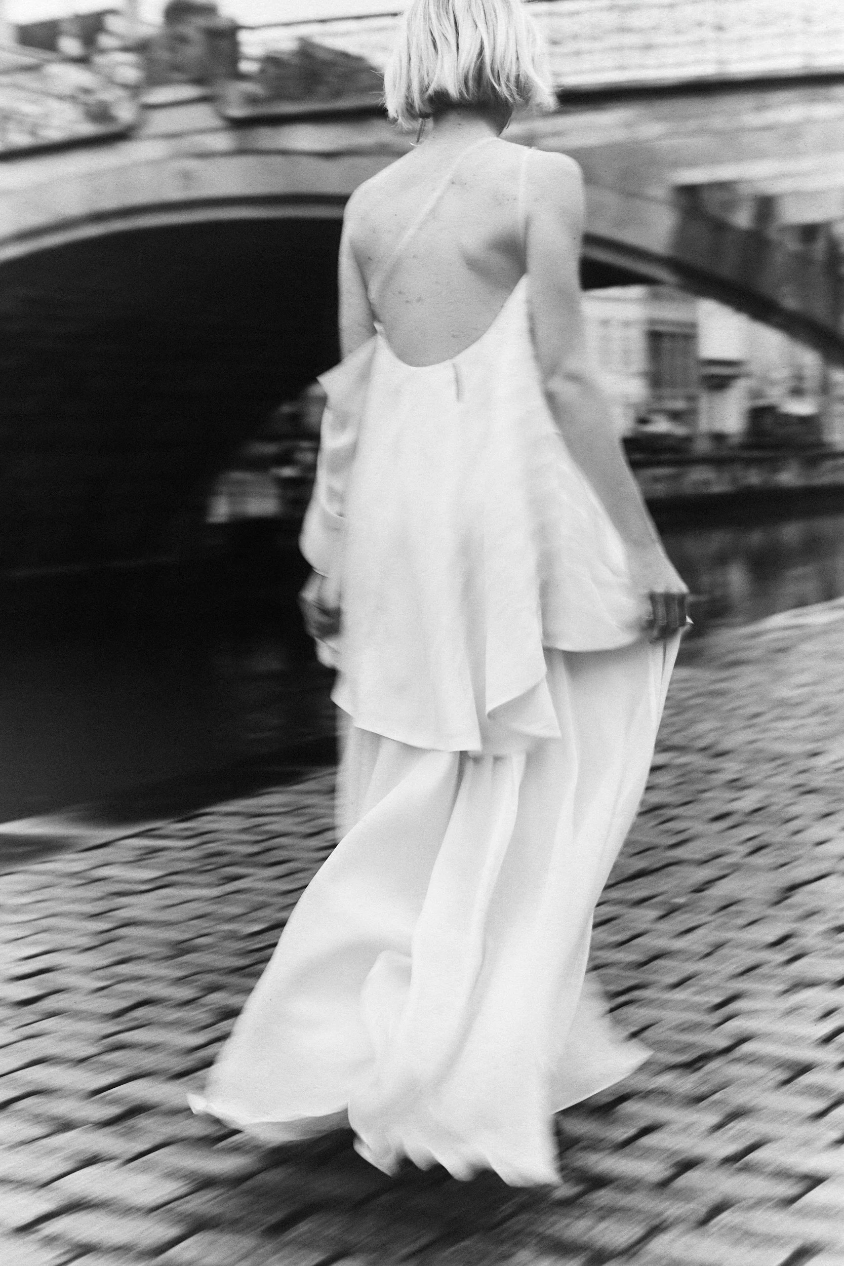 Lauranne civil wedding dress with Helene skirt 