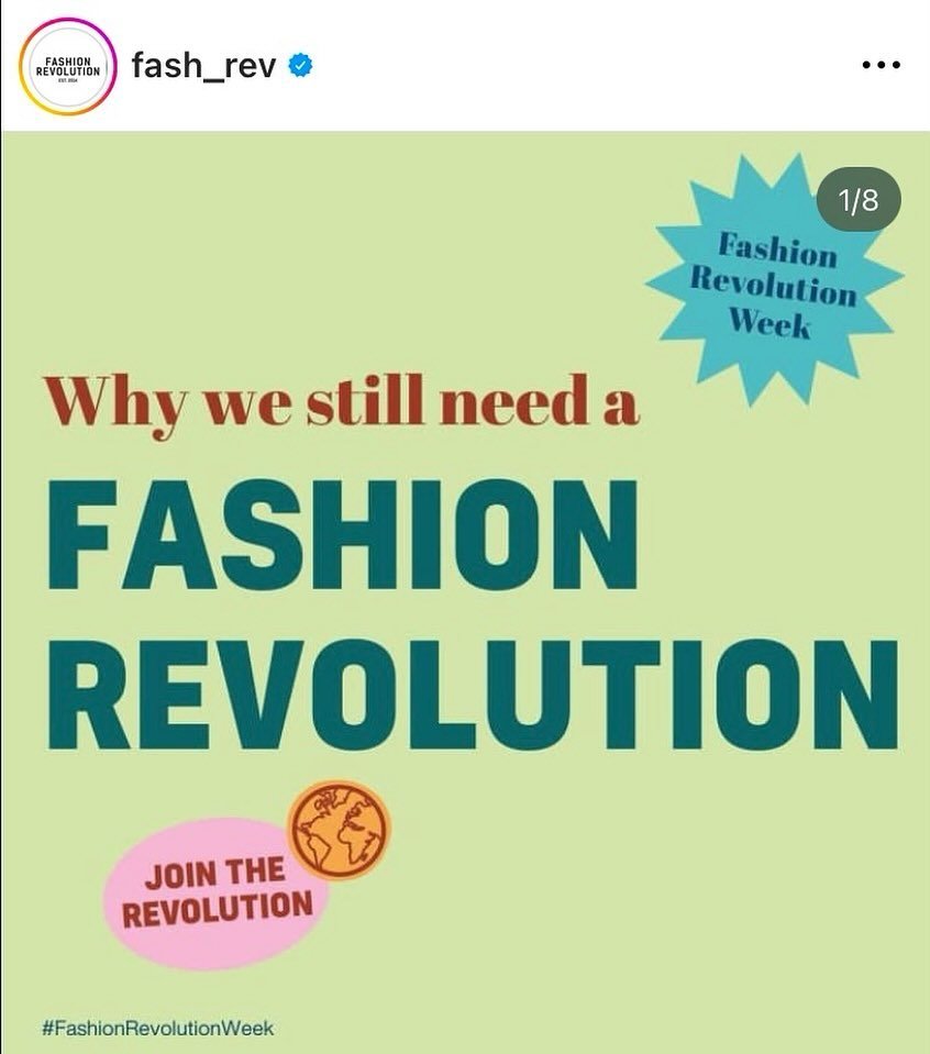 It&rsquo;s #FashionRevolutionWeek by @fash_rev, but as they are celebrating 10 years, it&rsquo;s extended to 10 days! Loads of events, and activities, taking place to help raise awareness and change the fashion industry. Find out how to get involved 