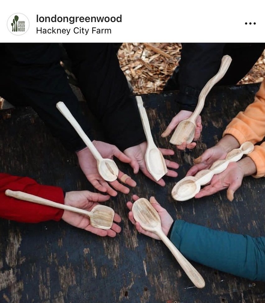 Looking for an interesting activity present? Or a new skill? Check out the course listing for @londongreenwood our neighbours on @hackneycityfarm_official. From spatulas to spoons. They also do gift vouchers 😊🪵 check out the link in bio to find out