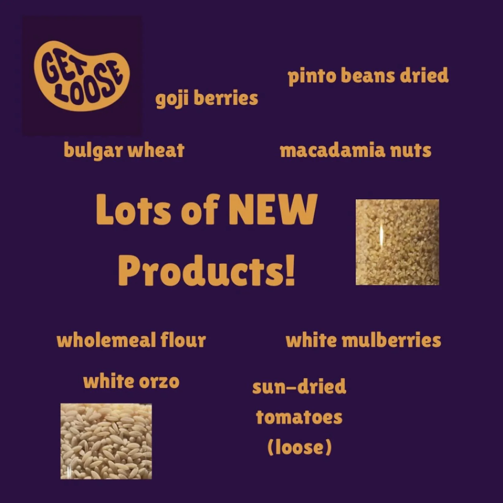 It&rsquo;s a new product bonanza! 
We have lots of new loose products. 
Mostly we have just bought small amounts to see how well they sell. Anything that&rsquo;s not popular may be phased out.
Chat to staff to show you where they are. As we are still