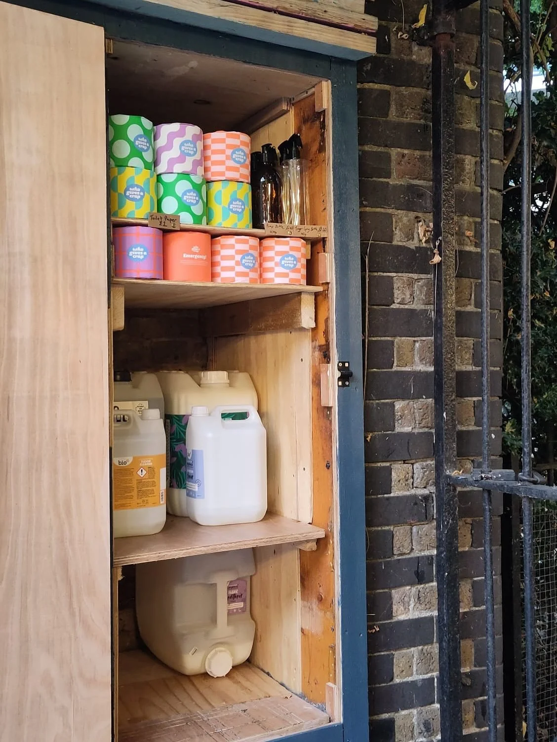 Our extension is progressing well.
We have a new external cupboard containing toilet roll, empty (new) bottles, plus additional cleaning products, including; delicates laundry liquid, unscented hand wash, grapefruit washing up liquid and fragrance f