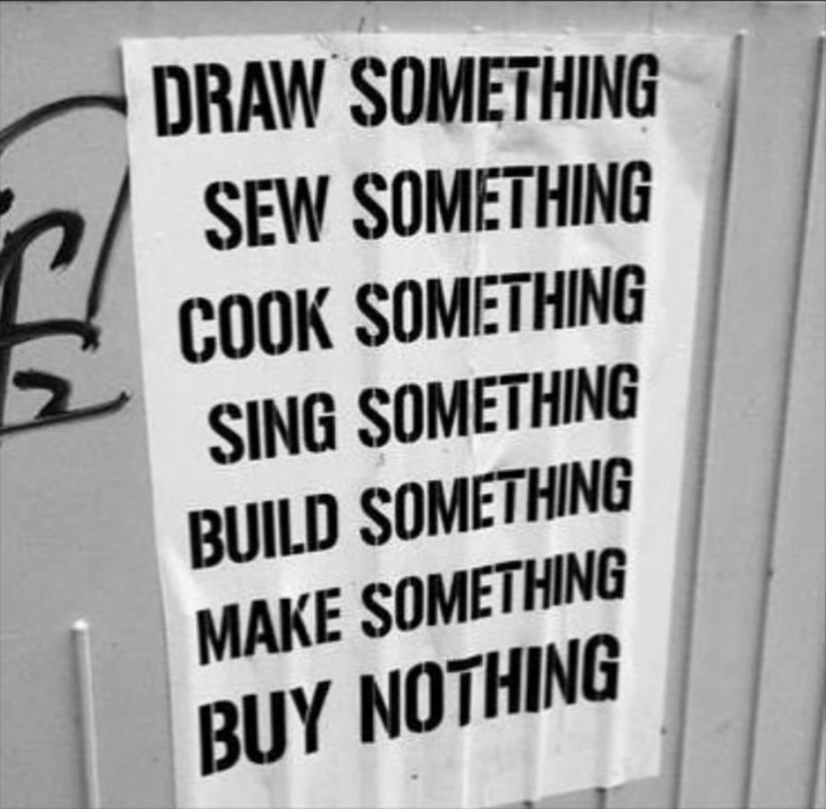 Did you know this Friday is #buynothingday ?
Spreading around the world since 1992 Vancouver. 
Encouraging a day off spending after the excess of the US thanksgiving holiday. 
The holiday that created the Black Friday beast of overconsumption we know