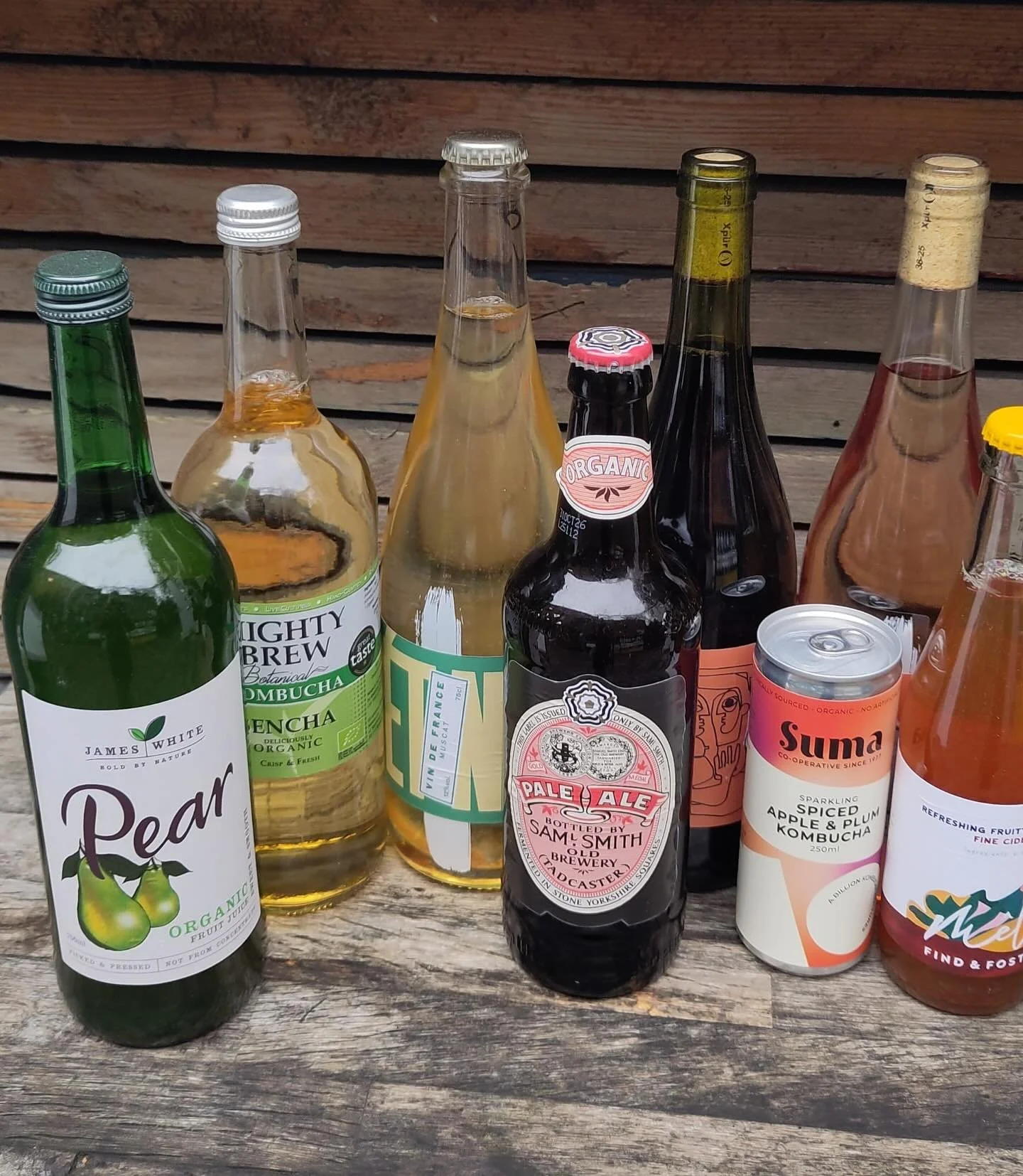 Going to a friends for dinner? 
Having a home date night? 
Don&rsquo;t forget we have organic wine (white, red &amp; orange), cider, pet nat, beer, juices and large bottles of kombucha.
Ask staff if you can&rsquo;t see what you are looking for. Plus 