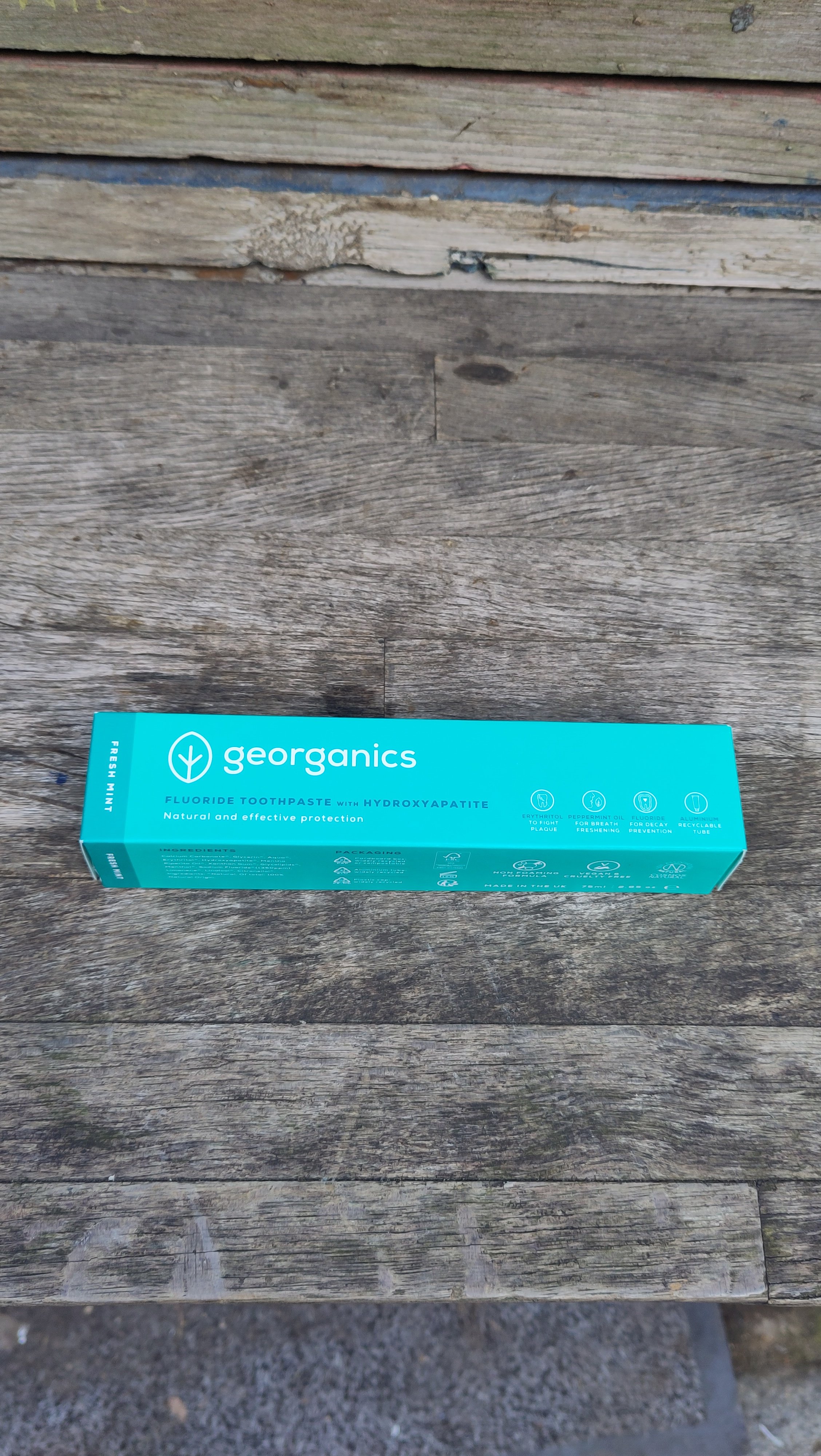 Toothpaste in aluminium tube