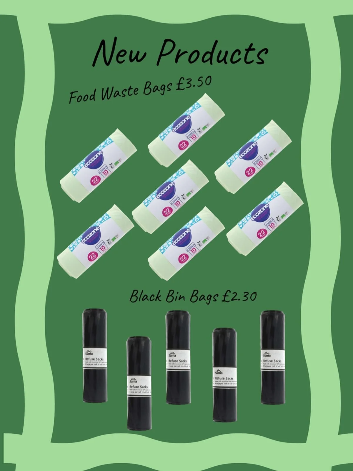 We like to keep things practical. While shopping with us will shrink your bins, there will still be some general waste and food scraps. 
These bags from @ecozoneproducts and @sumawholefoods will get you sorted out. 

#practical #binbags #foodwastebag