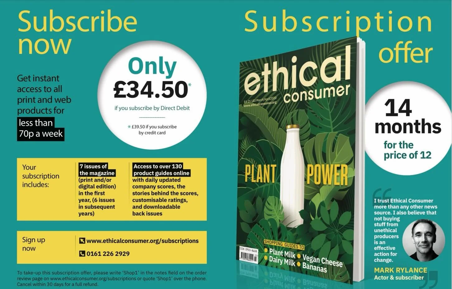 Our ethical business promotion for this month is an important one for Get Loose. @ethical_consumer_magazine  is our go to resource for helping choose our products. They have a transparent rating system for companies to help us cut through the green w