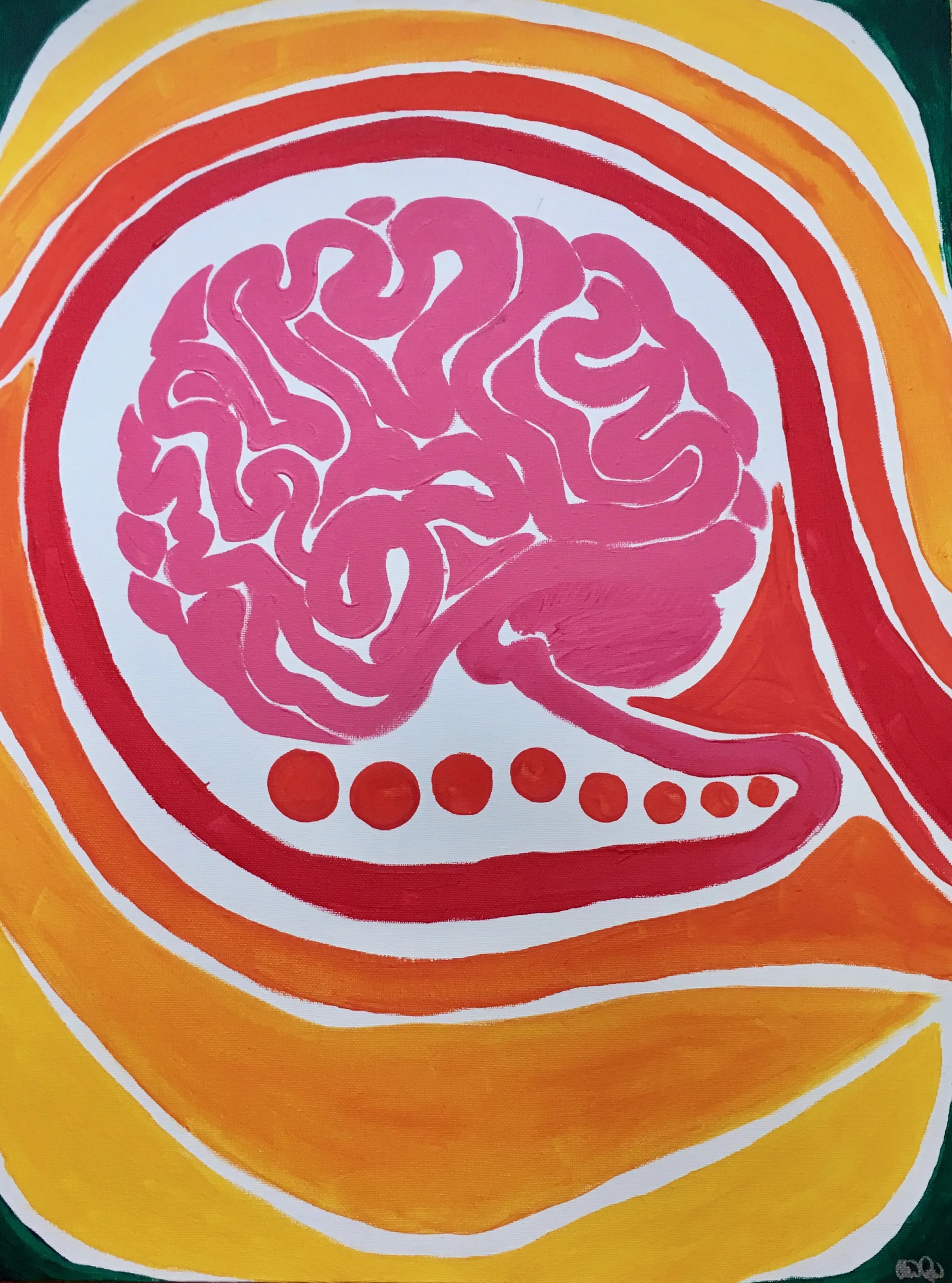 doodle 2014 acrylic on canvas 18x24in for sale, $150