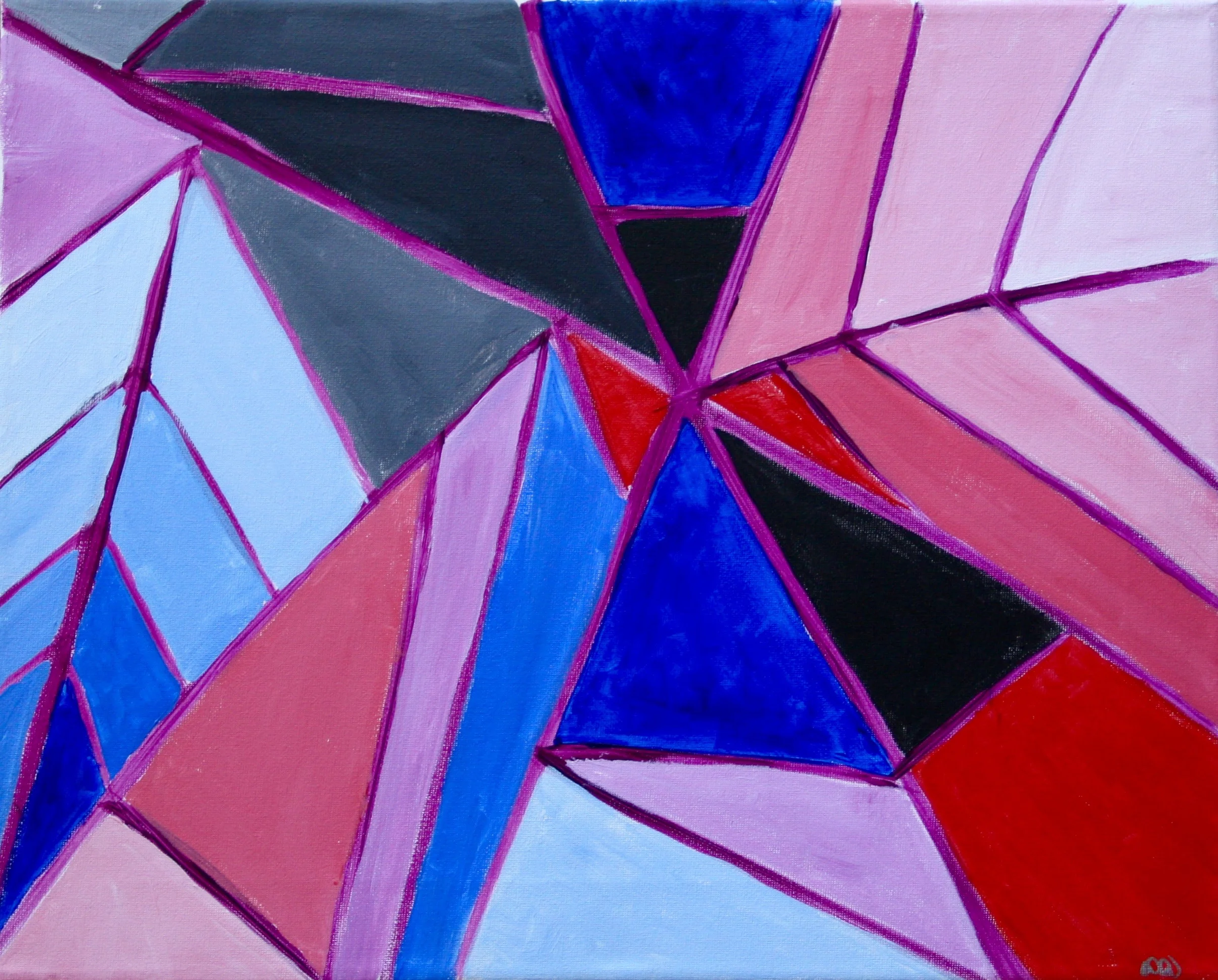 blood 2016 acrylic, stretched canvas 20x16in gifted