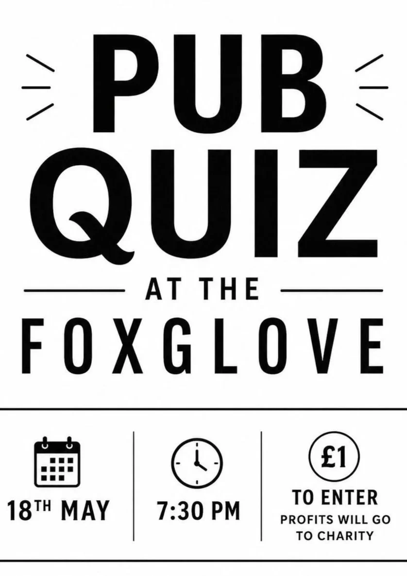 The Foxglove Pub Quiz!