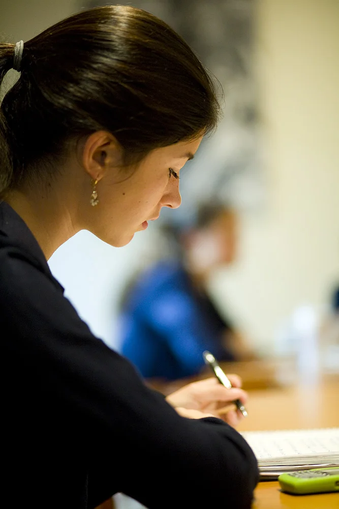 Ross High school student in academic class.