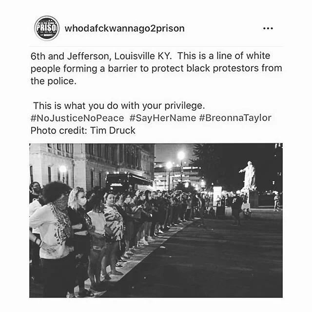 White folks- THIS is how you show up... #blacklivesmatter