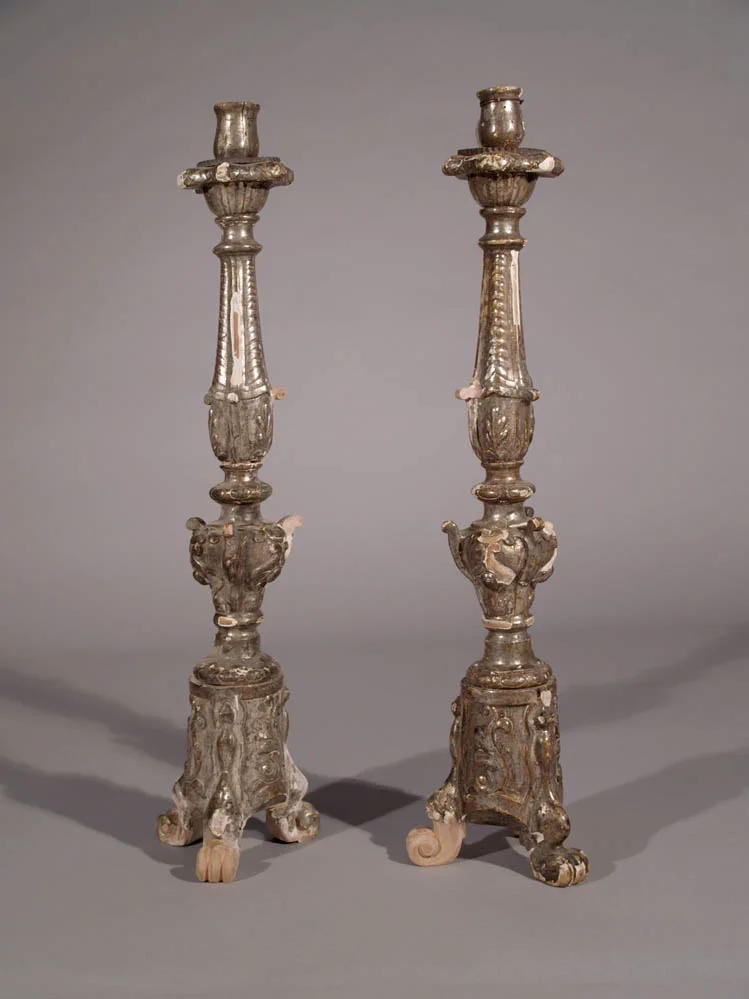 Gilded Lamp - Candle Stick Design - Set of 2