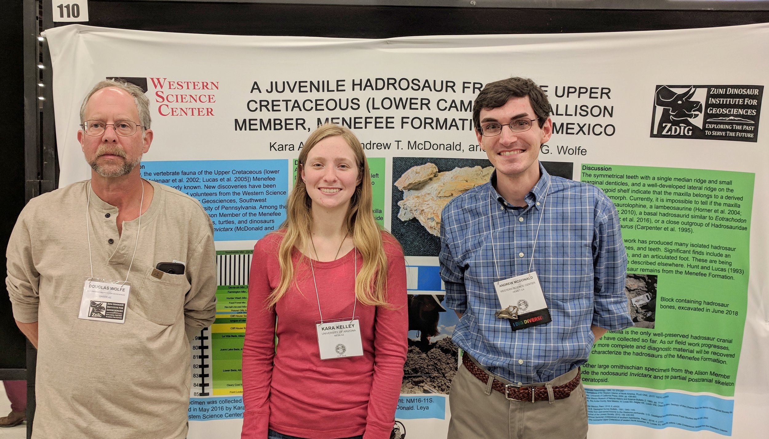 Kara, Doug &amp; Andrew Menefee Hadrosaur Poster SVP 2018
