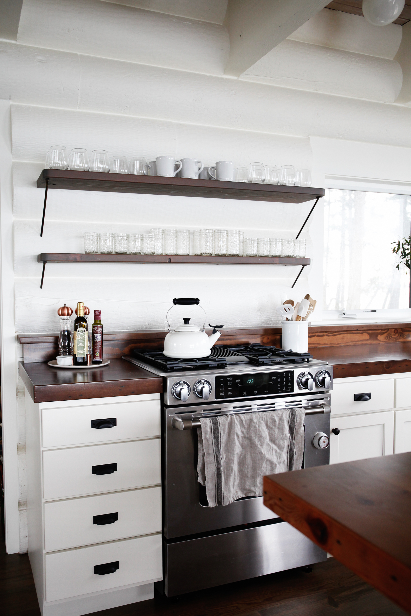 Log cabin kitchen remodel