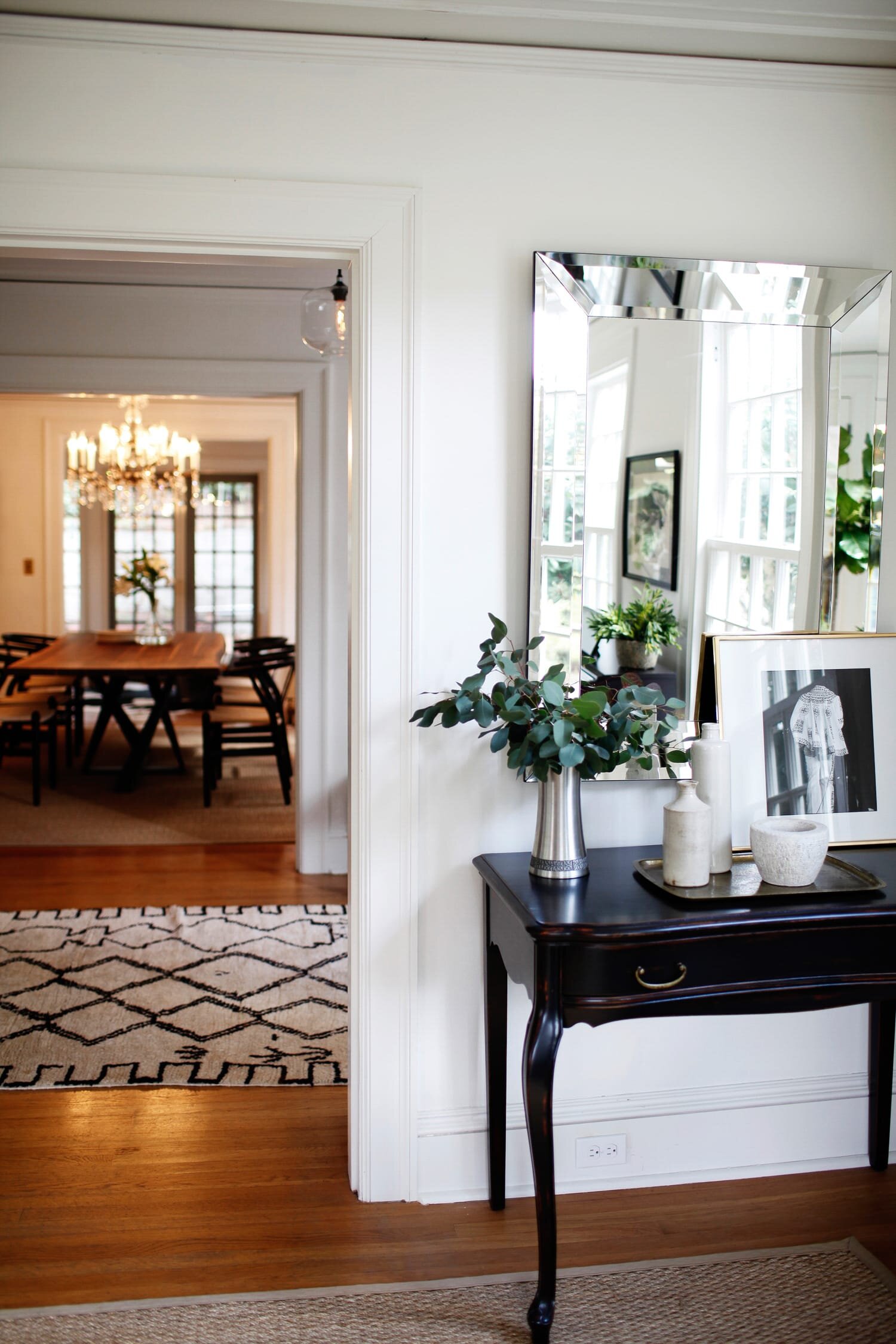 Layered entry way in historic home