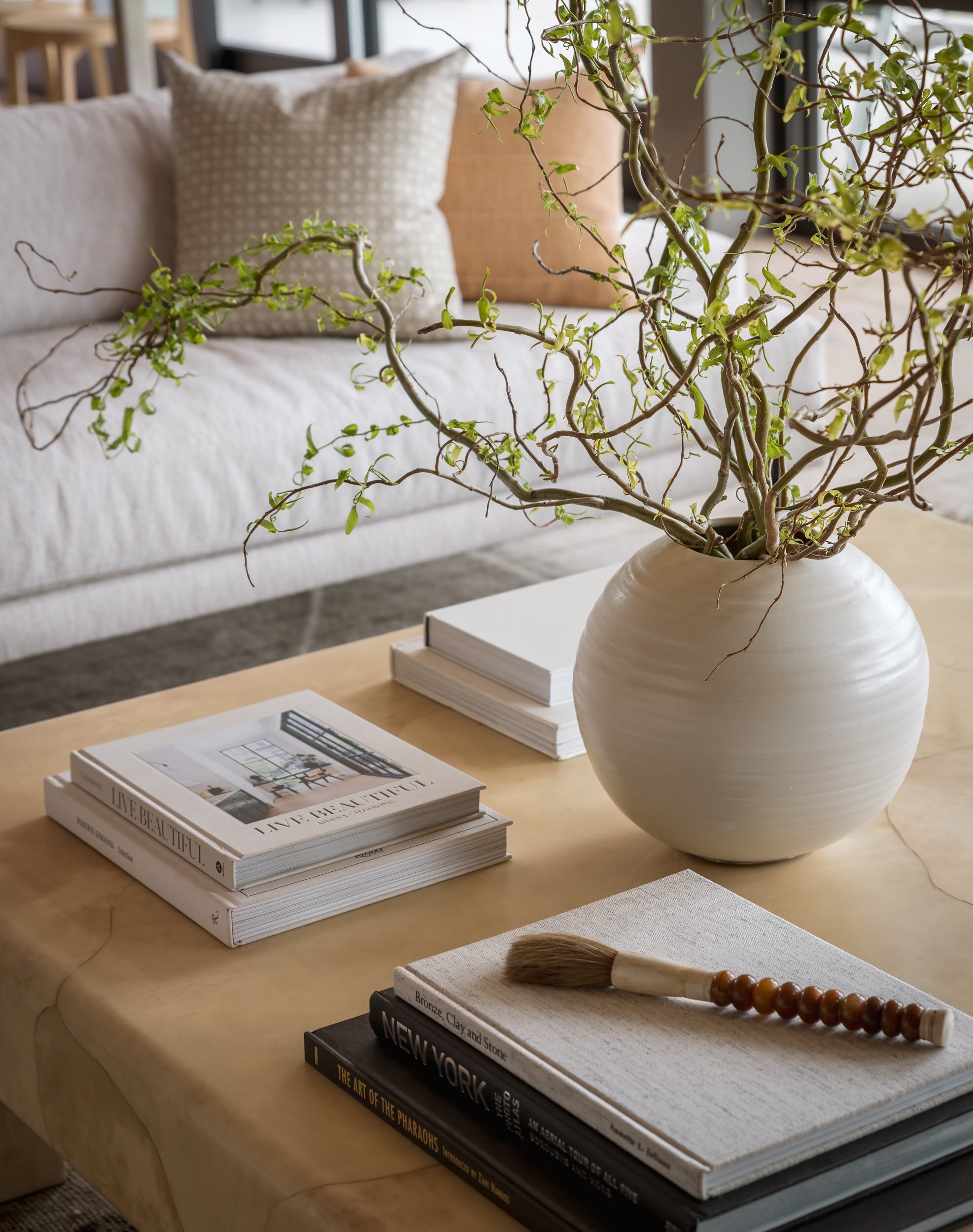 interior design of living room with modern sofa and coffee table