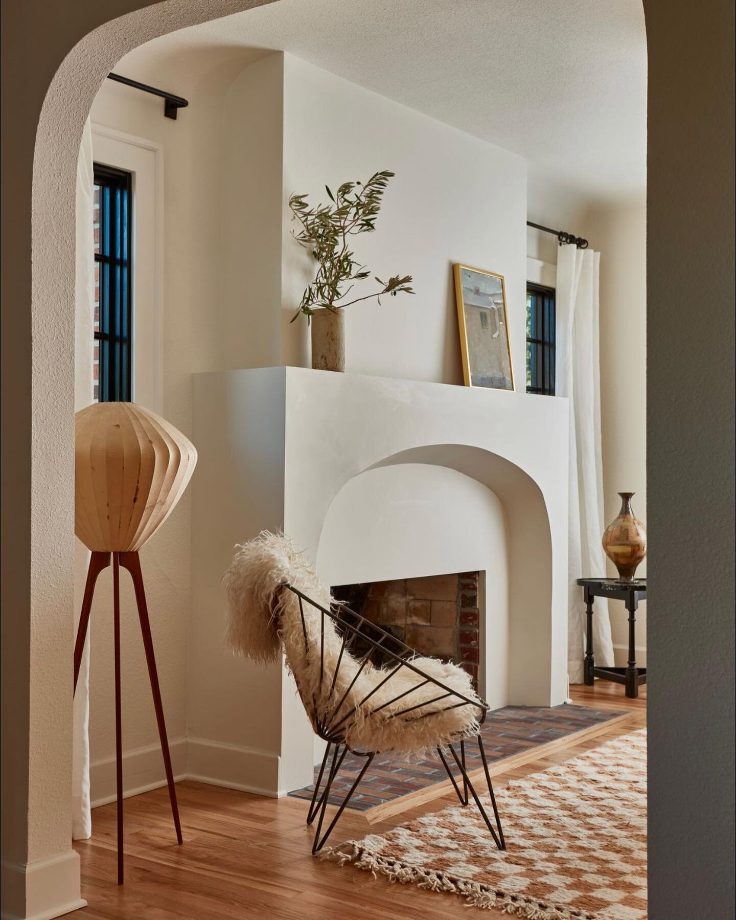 Sneak peak&hellip;we captured the full whole house gut remodel of our #ballardtudor project last month.  For the fireplace: note  the gentle arch done in a modern way&hellip; which allows for a proper mantle to set things on&hellip; We chose to save 