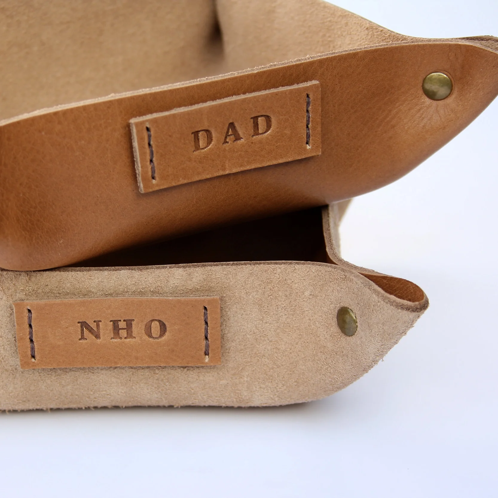 Tan Brown Leather Personalised Coin Tray_additional (2).jpg