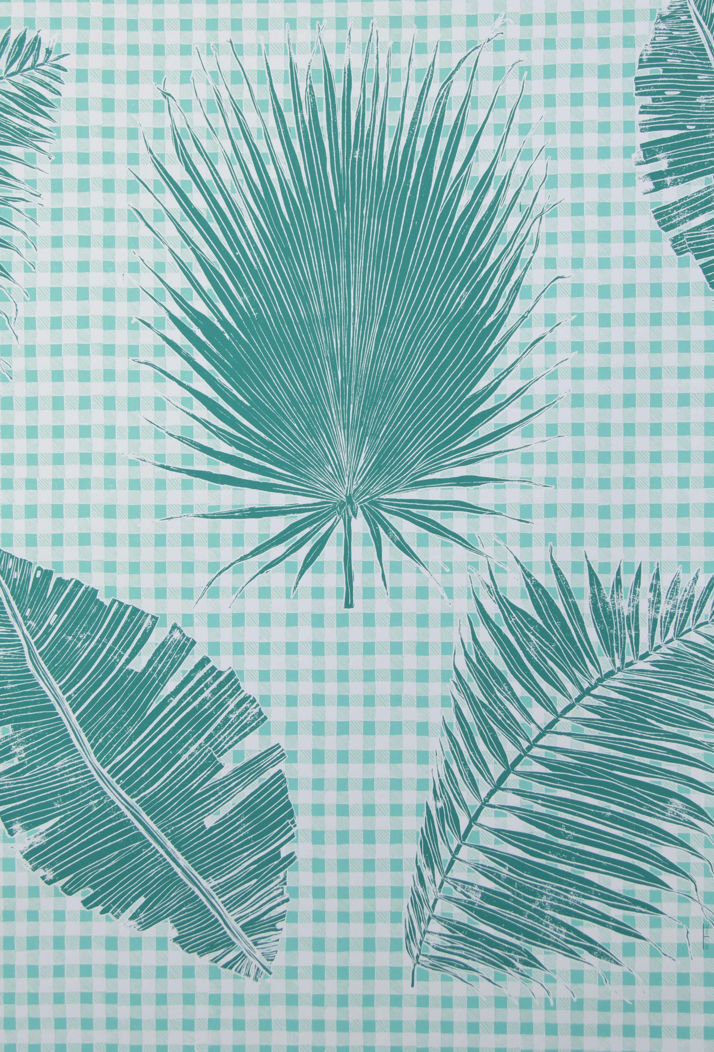 Gingham Jungle in Jade, SL230-02