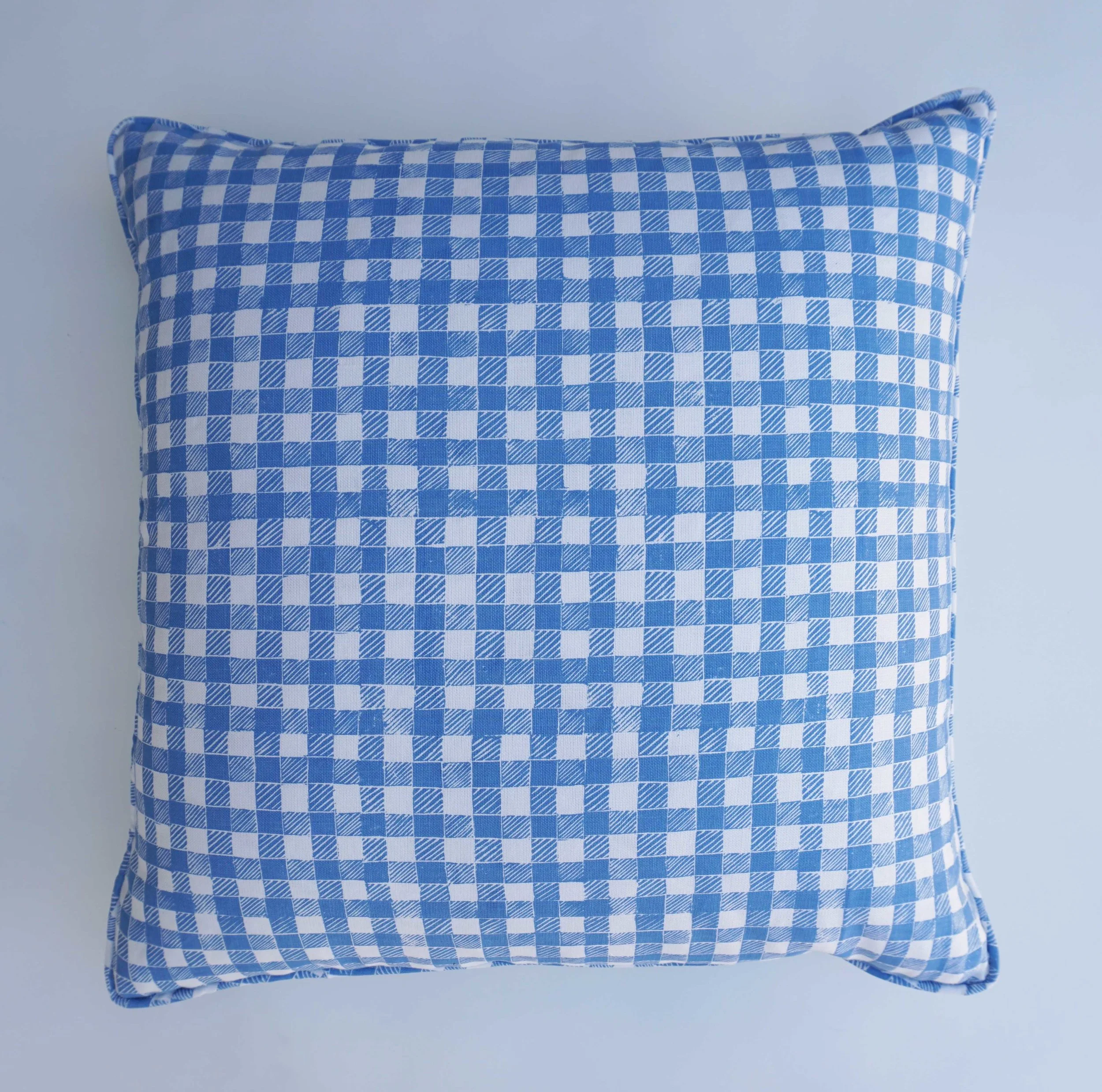 Block Print Gingham in Blue, SL250-01P