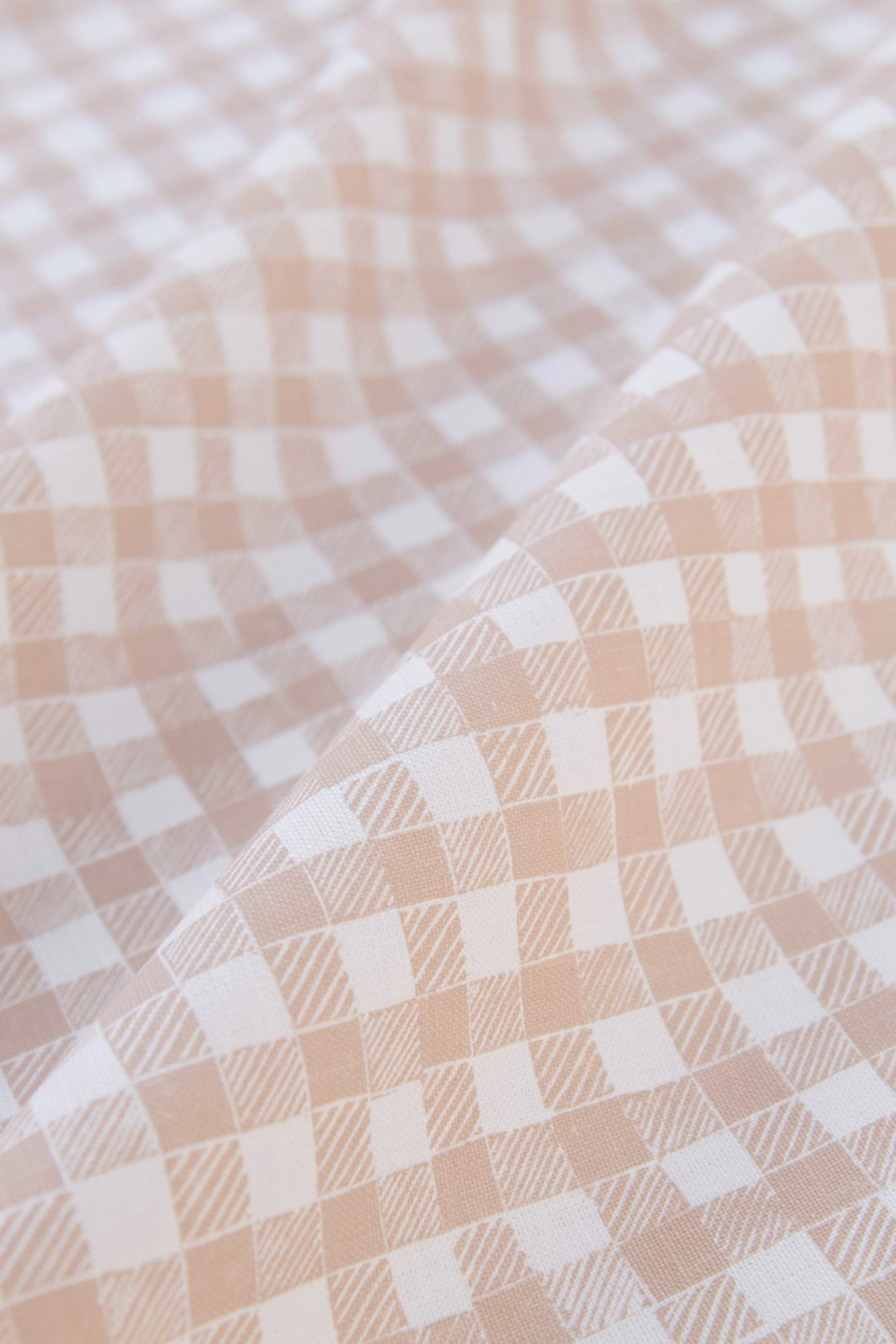 Block Print Gingham in Beige, SL250-04P