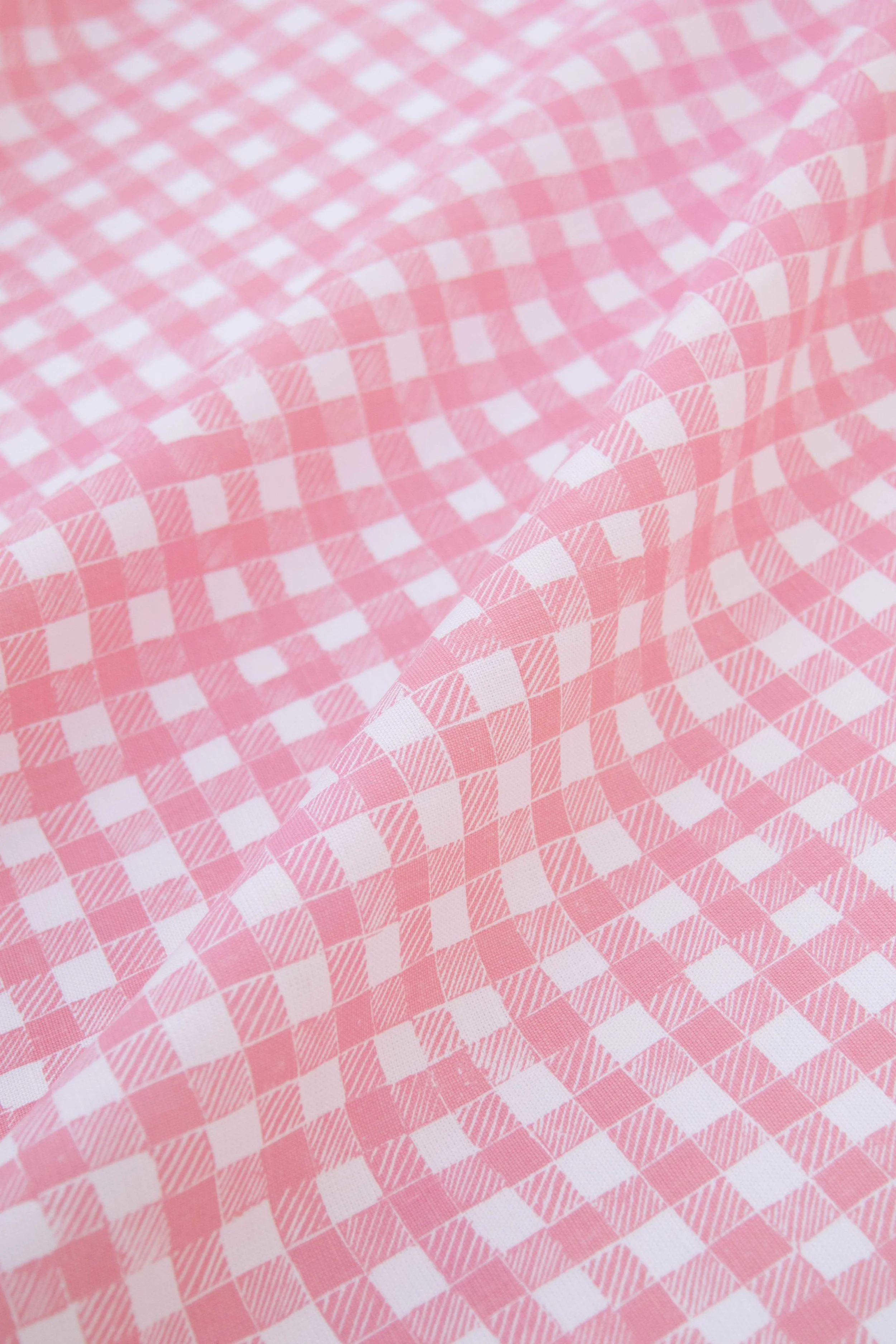 Block Print Gingham in Pink, SL250-05P