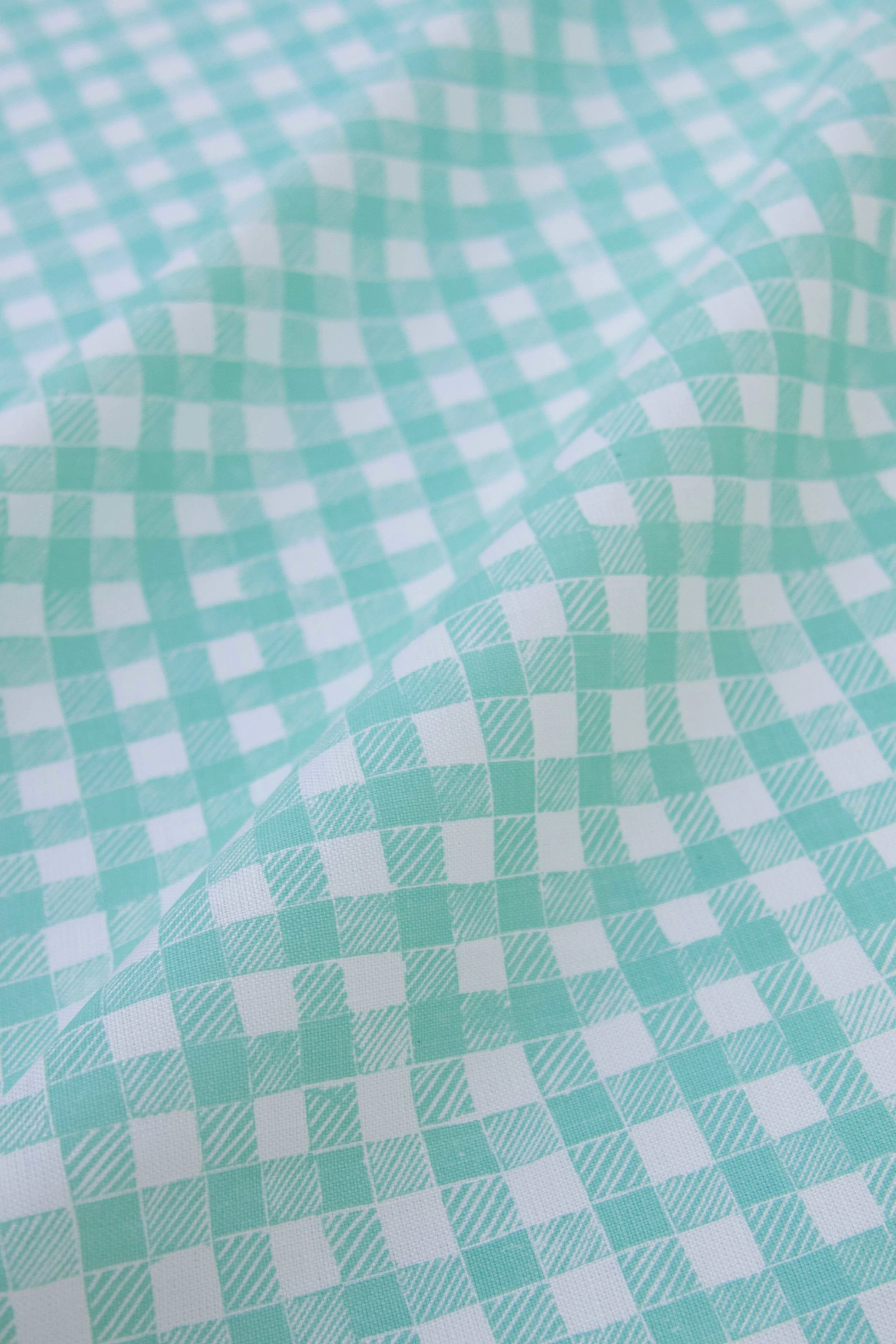 Block Print Gingham in Green, SL250-02P