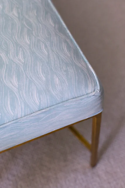 Painted Wave Fabric in Celadon, Photo by Karyn Millet