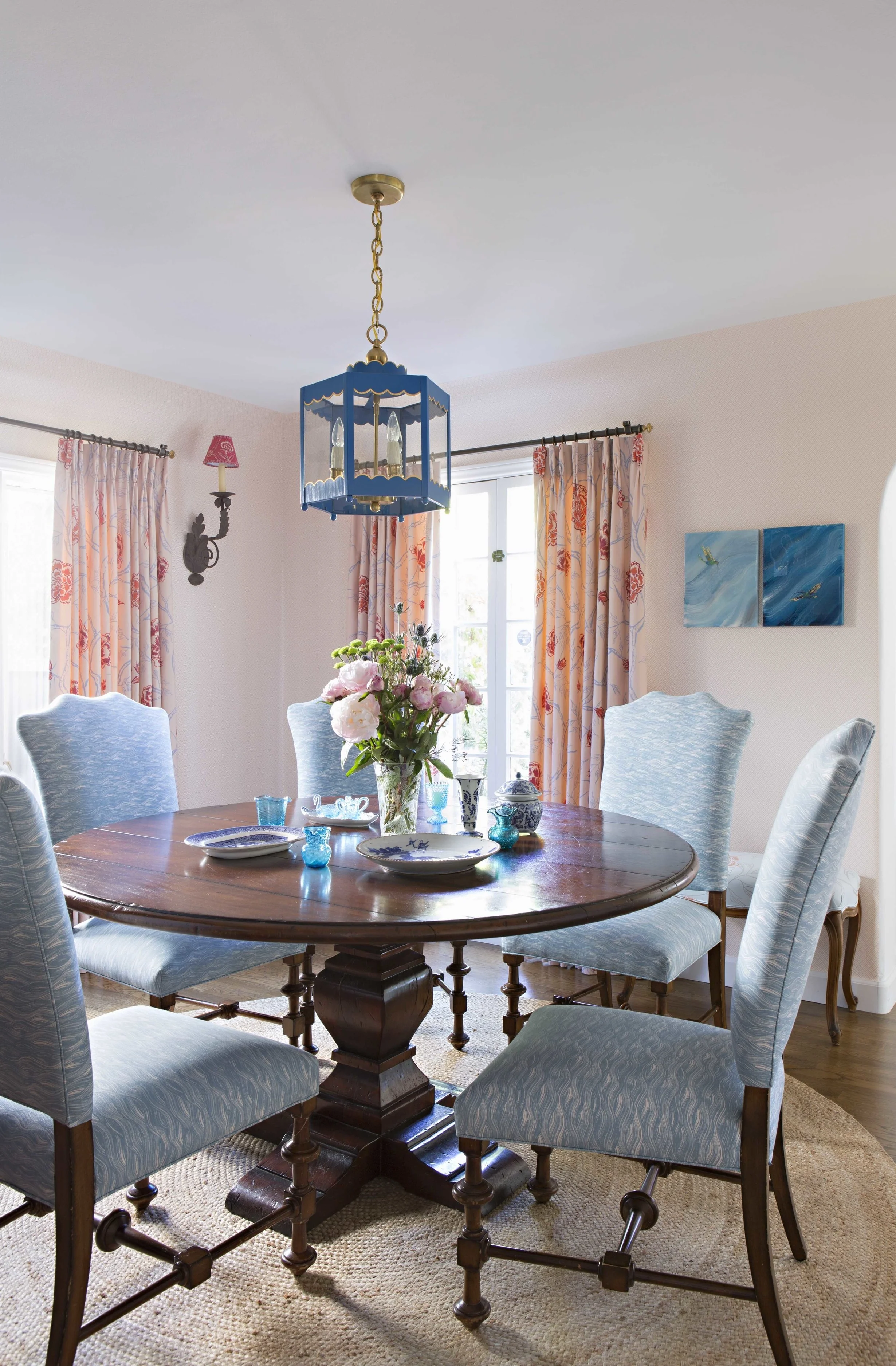Basketweave Wallpaper in Blush, Interiors by Sharon Lee, Photo by Karyn Millet