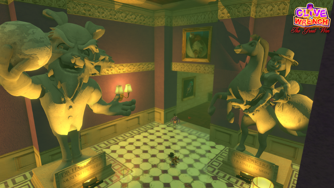 Horse Statues in an in-game museum