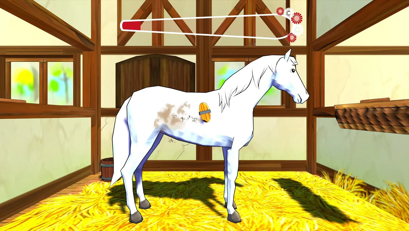 Horse grooming in Bibi & Tina