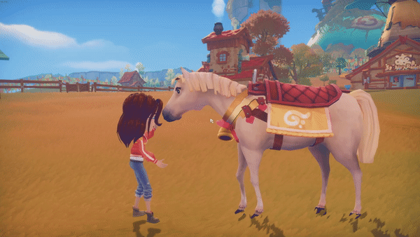 You can pet the horse, which is nice.