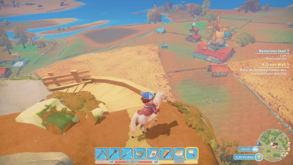 Neither horse nor player take falling damage, and the horse cannot be attacked by monsters .