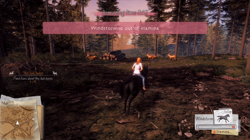 The forest animals have gorgeous animations, but look glitchy when they make instant turns when you approach.