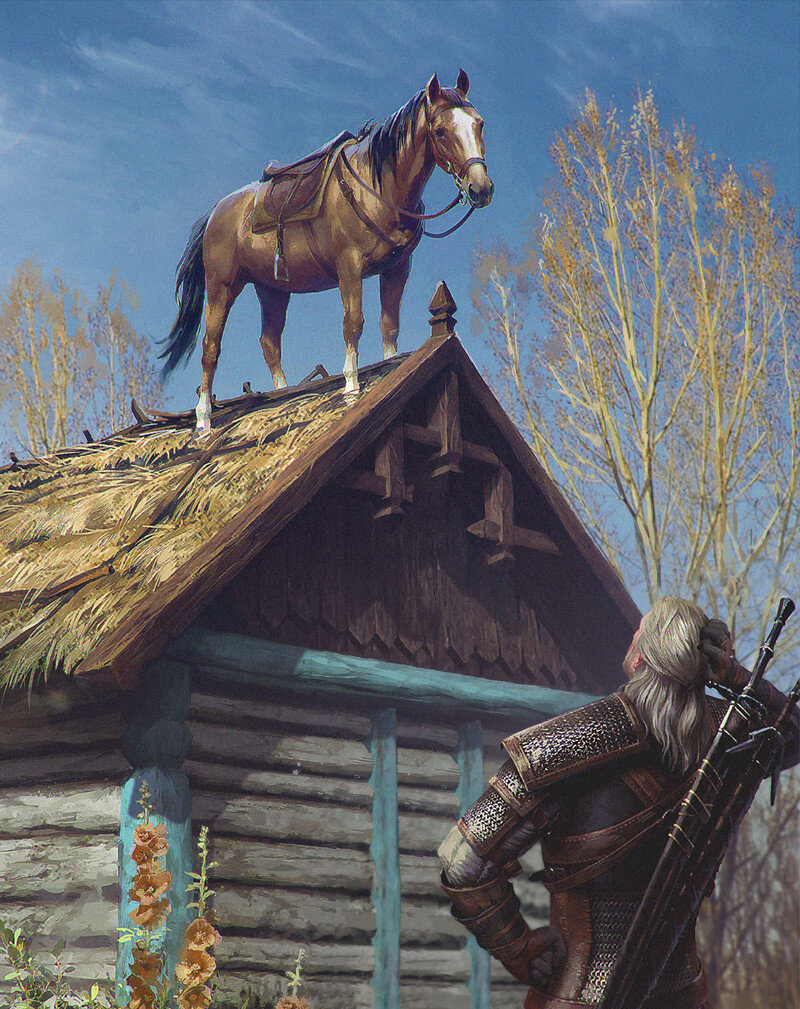 Roach’s Gwent card artwork is a direct reference to her tendency to show up in odd places .