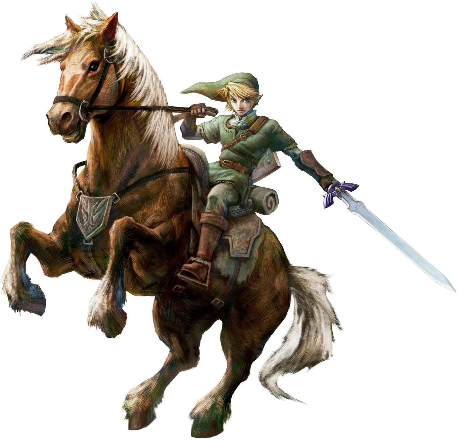 Official artwork of Link and Epona in Twilight Princess