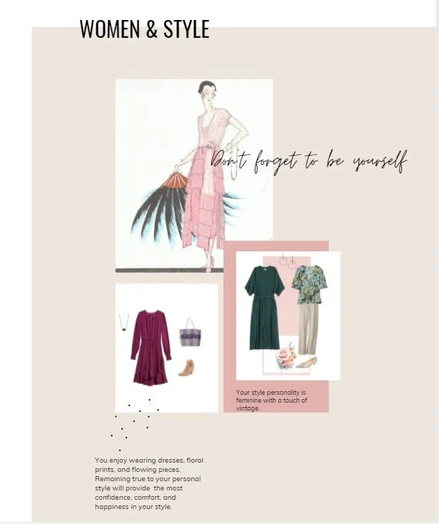 Women outfit wardrobe planner graphic