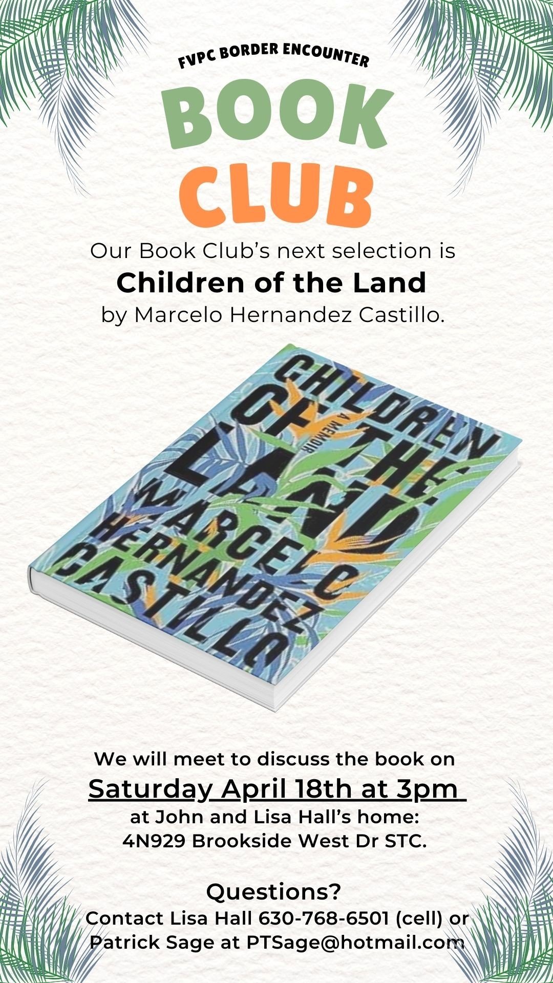 Border encounter book club meeting - Hall's home