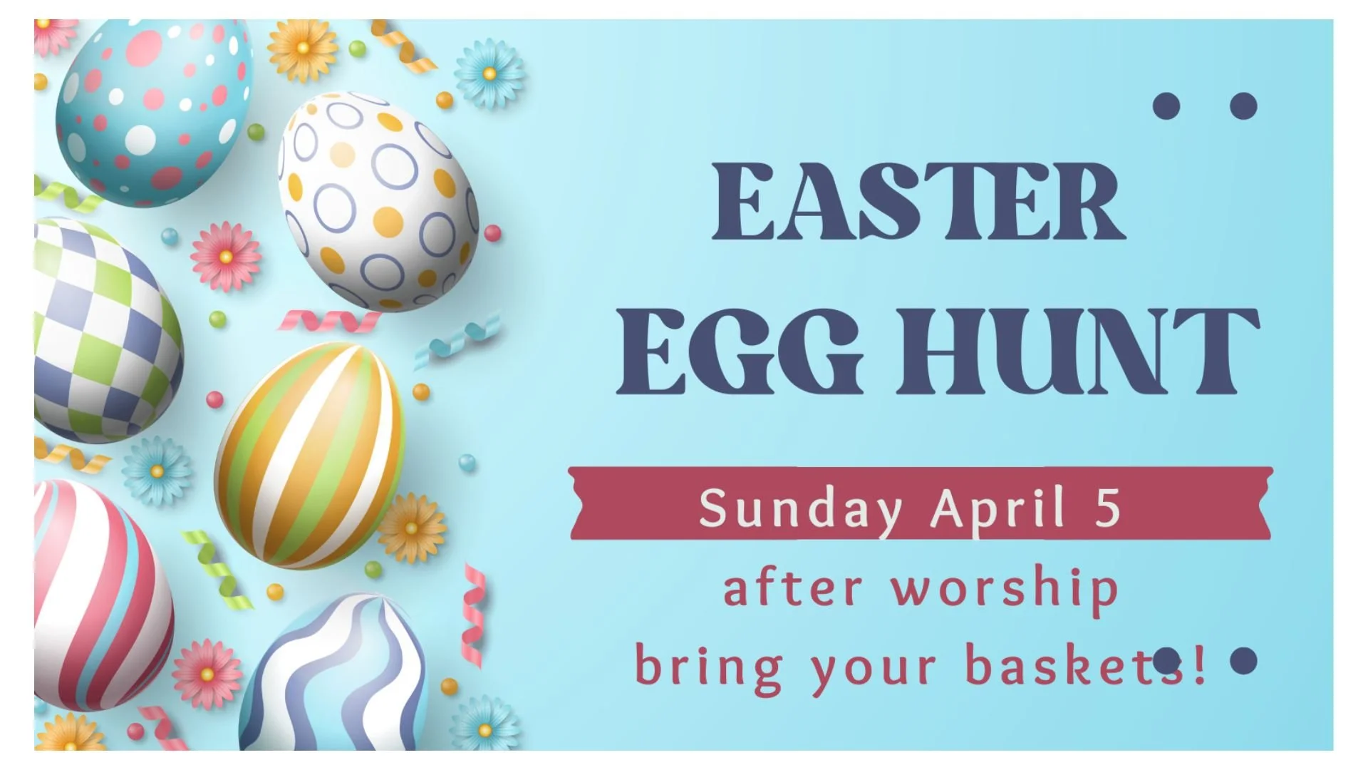 Easter egg hunt - Church grounds