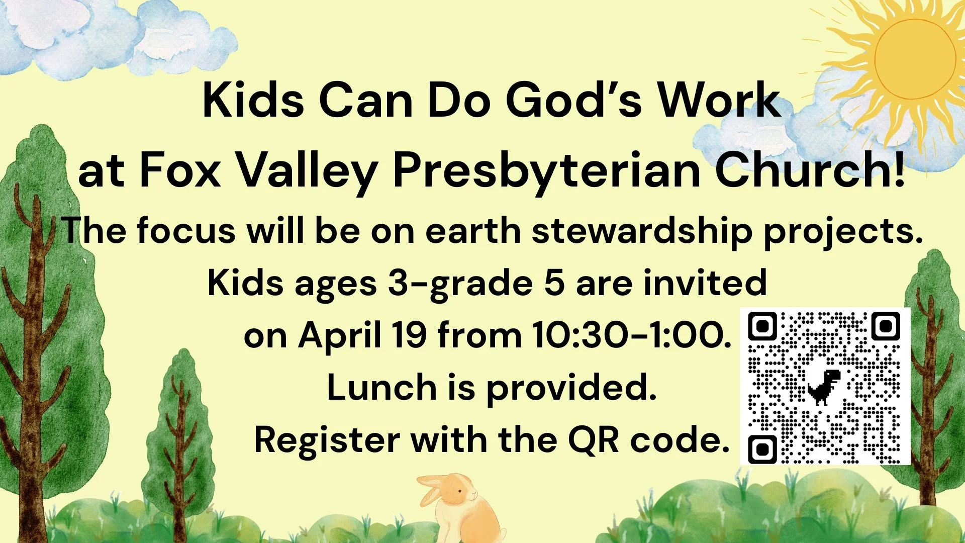 Kids Can Do God's Work - Rooms 1, 2 &amp; 3; Great Hall &amp; Kitchen